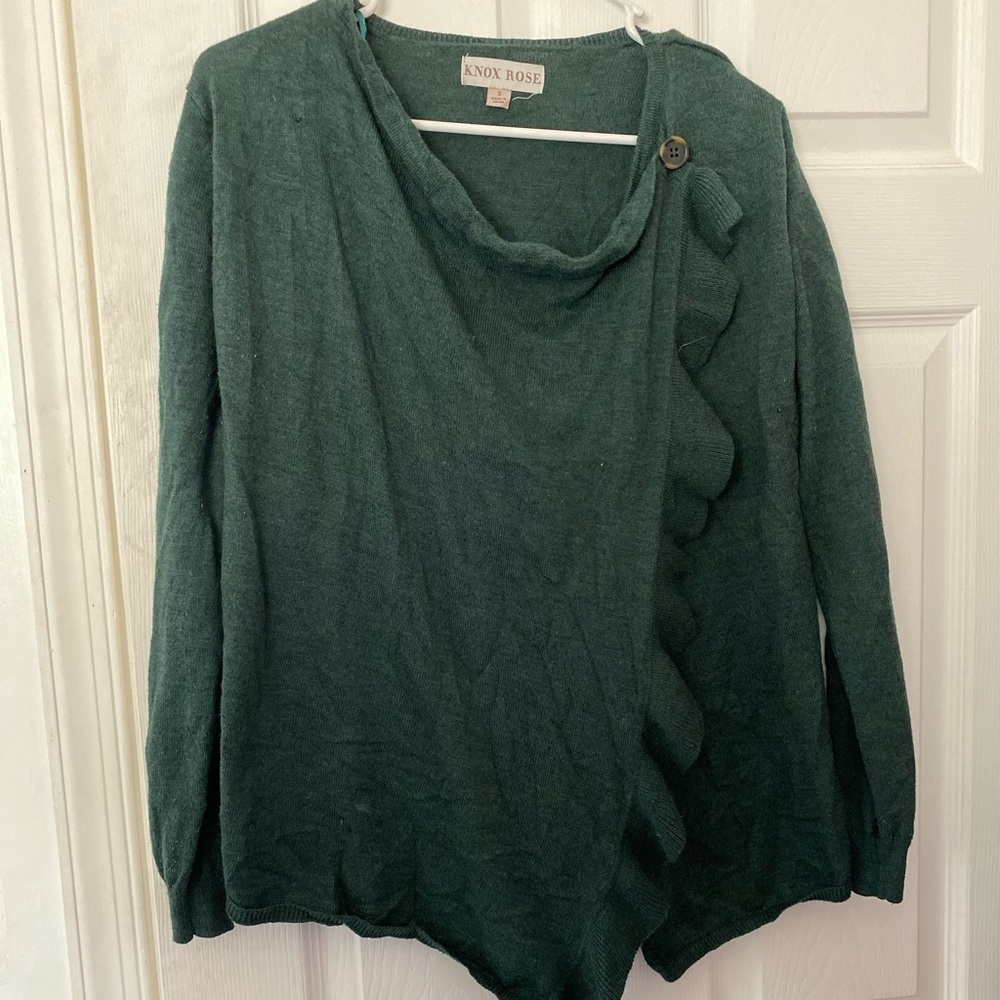 Green cardigan